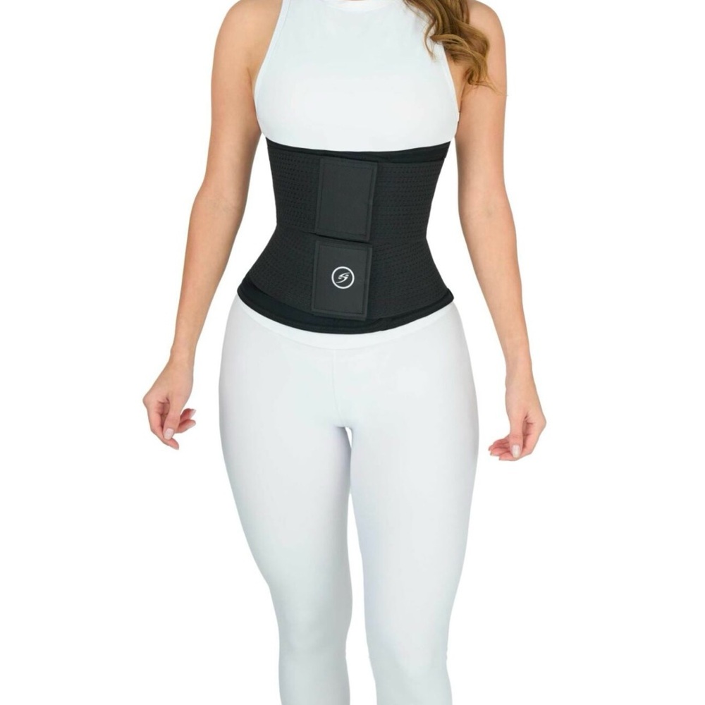 Black Waist Trainer cinturilla doble neopreno para entrenar